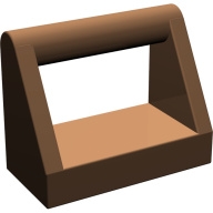 Lego destička hladká s držadlem 1x2, hnědá (243225, 4143004)